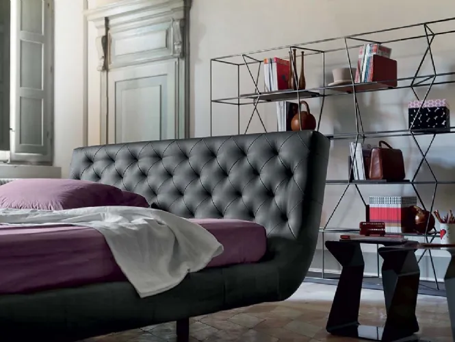 Letto di design in pelle Henry di Bontempi Letti Design